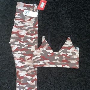 pink camo workout set